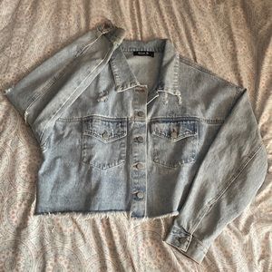Jean jacket with sparkle back